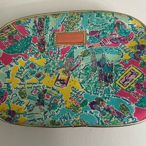 Colorful Tropical Print Cosmetic Case - Multicolor